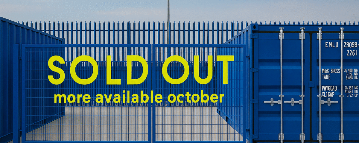 Secure Micro Yards storage units in Linlithgow with SOLD OUT banner, highlighting strong demand for yard space in West Lothian.