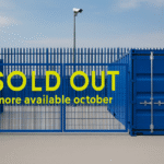 Secure Micro Yards storage units in Linlithgow with SOLD OUT banner, highlighting strong demand for yard space in West Lothian.